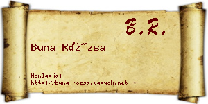 Buna Rózsa névjegykártya