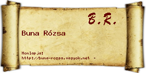Buna Rózsa névjegykártya